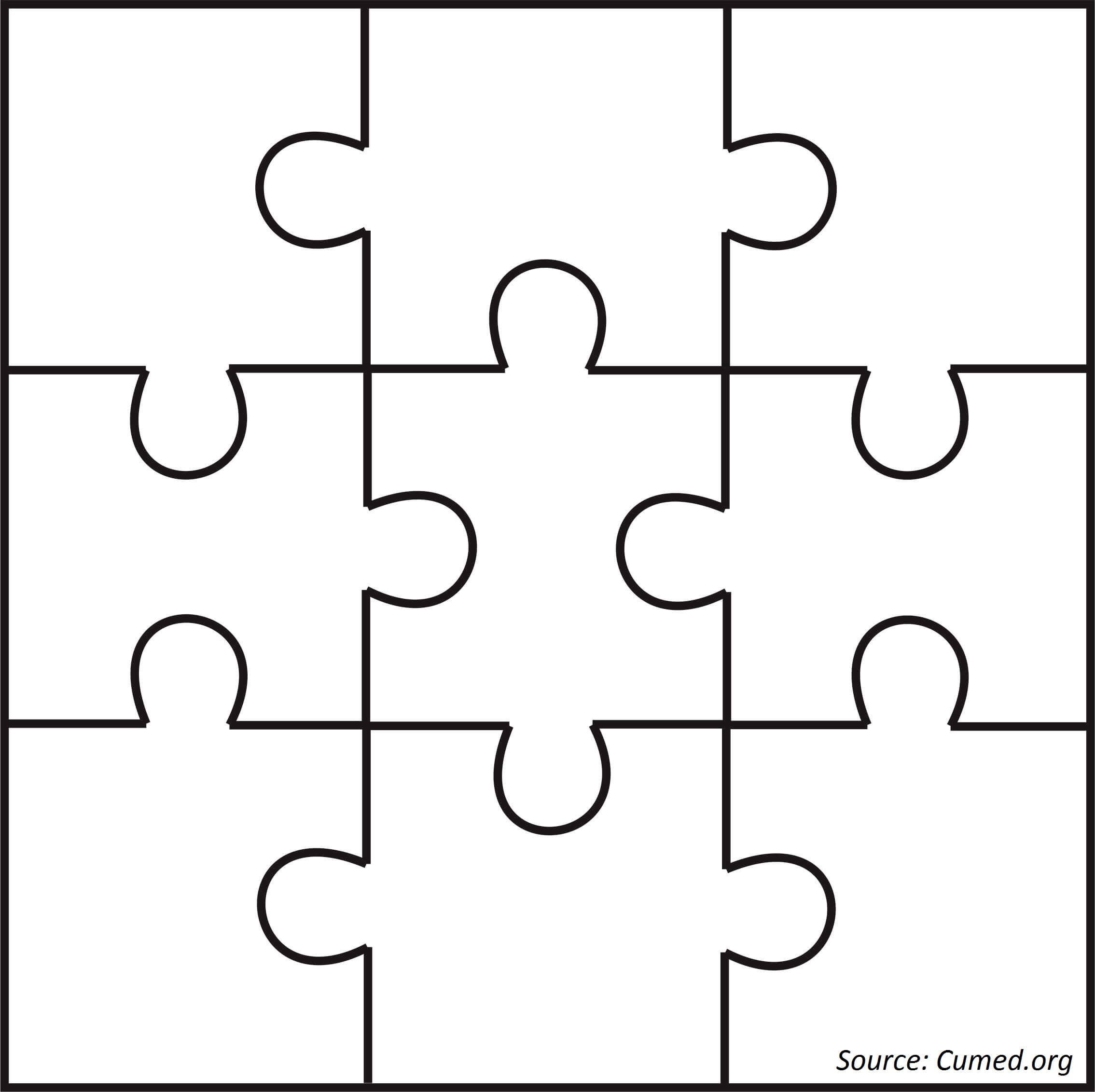 Download Jigsaw Puzzle , Blank Simple Template 3X3 – Jigsaw Puzzle ...